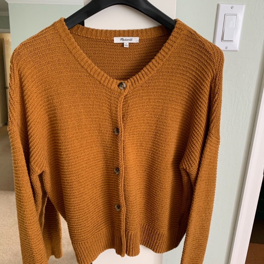 MADEWELL Deville Cardigan sweater Gold, size Small